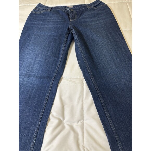 J. Jill Denim Womens Jeans Size 12 High Rise Straight Leg Blue Dark Wash - Picture 3 of 12